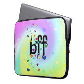 beste Freundin ~ Herz Laptopschutzhülle (Vorderseite Links)