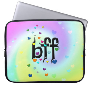beste Freundin ~ Herz Laptopschutzhülle
