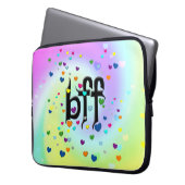 beste Freundin ~ Herz Laptopschutzhülle (Vorderseite Links)