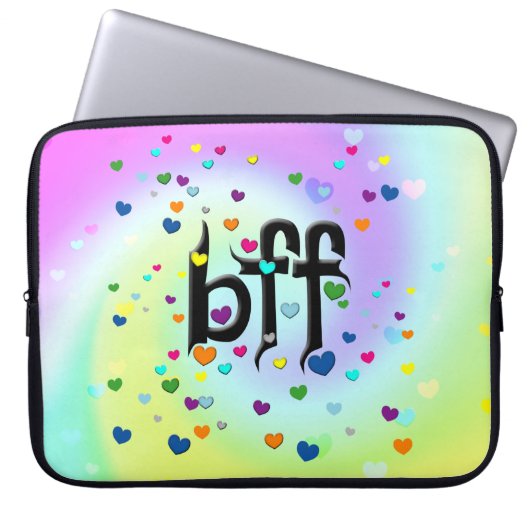 beste Freundin ~ Herz Laptopschutzhülle (Vorderseite)