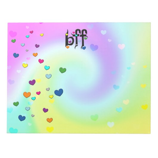 beste Freundin ~ Herz Notizblock (Vorderseite)