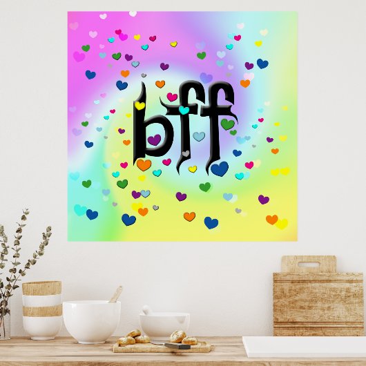 beste Freundin ~ Herz Poster (Küche)