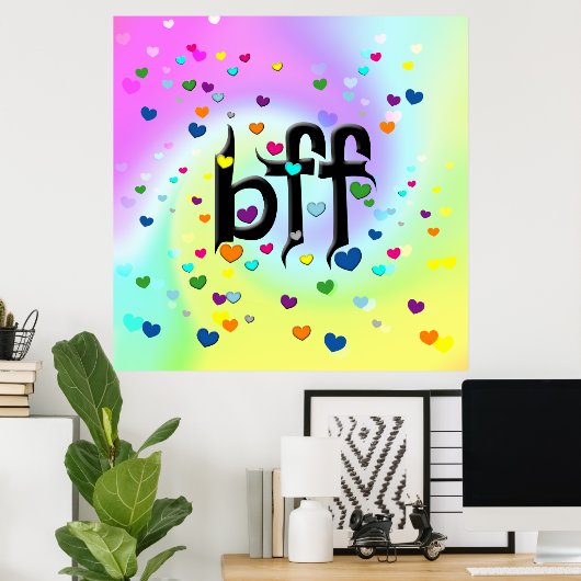 beste Freundin ~ Herz Poster (Heimbüro)