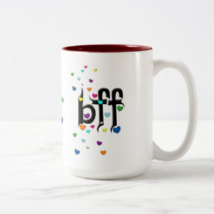 beste Freundin ~ Herz Zweifarbige Tasse
