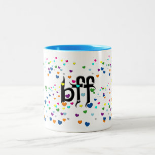 beste Freundin ~ Herz Zweifarbige Tasse