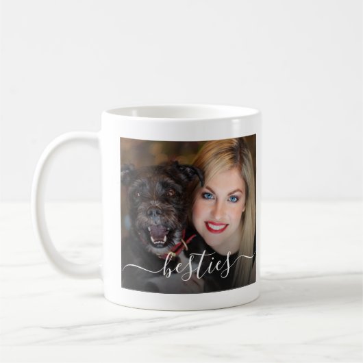 Beste-Freundin-Hundemutter-und-Hund-Foto Kaffeetasse (Links)