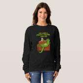 Beste Freundin Iguana mit Bier auf Sofa Sweatshirt (Vorne ganz)