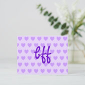 beste Freundin in Lila Postkarte (Stehend Vorderseite)