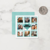 BESTE FREUNDIN Instant Foto Collage Aquamarines He Mitteilungskarte (Vorderseite/Rückseite Beispiel)