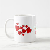 Beste Freundin je! Red Sketchy Hearts Tasse (Links)