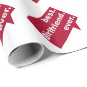 Beste Freundin je Weihnachtsgeschenk Geschenkpapier (Rolleneckpunkt)