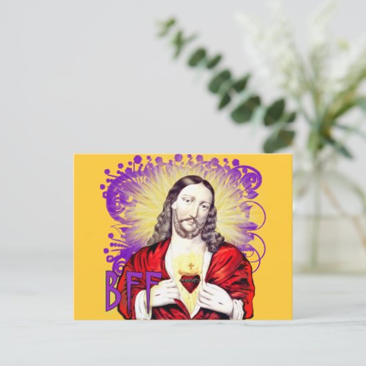 BESTE FREUNDIN Jesus Christus Postkarte (Stehend Vorderseite)