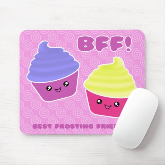 BESTE FREUNDIN Kawaii Cupcakes Mousepad (Mit Mouse)