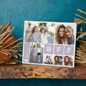 BESTE FREUNDIN Lila Heart Multi Foto Collage Fotoplatte (Seite)