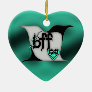 beste Freundin ~ Lovebirts Keramik Ornament