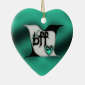 beste Freundin ~ Lovebirts Keramikornament (Rechts)