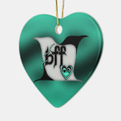 beste Freundin ~ Lovebirts Keramikornament (Links)