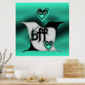 beste Freundin ~ Lovebirts Poster (Küche)