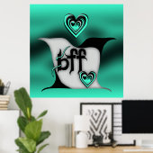 beste Freundin ~ Lovebirts Poster (Heimbüro)