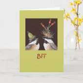 BESTE FREUNDIN mit Chipkarte Karte (Gelbe Blume)