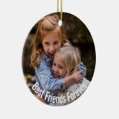 BESTE FREUNDIN mit Ihrem Foto Keramik Ornament (Rechts)