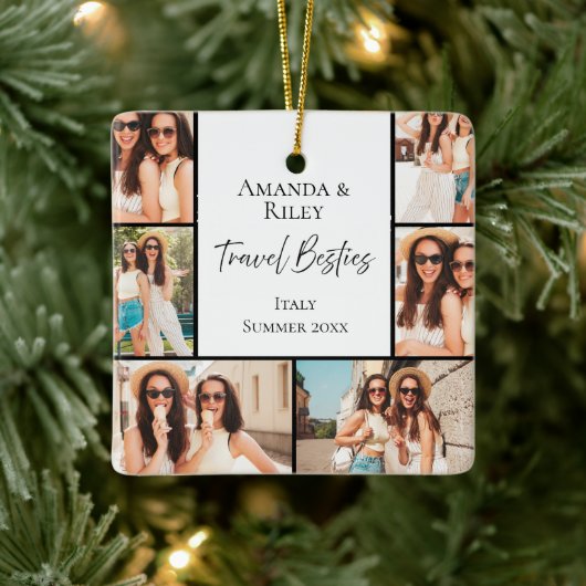 Beste-Freundin-Multi-Foto Keramikornament (Baum)