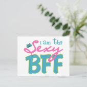 BESTE FREUNDIN POSTKARTE (Stehend Vorderseite)