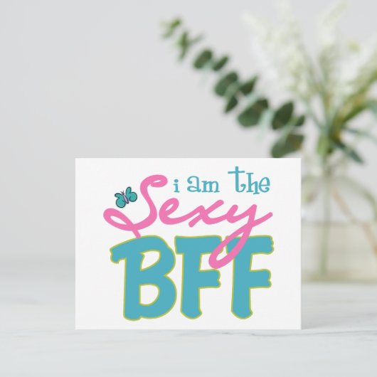 BESTE FREUNDIN POSTKARTE (Stehend Vorderseite)