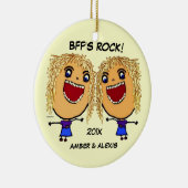 Beste Freundin Rock Cartoon Keramikornament (Rechts)