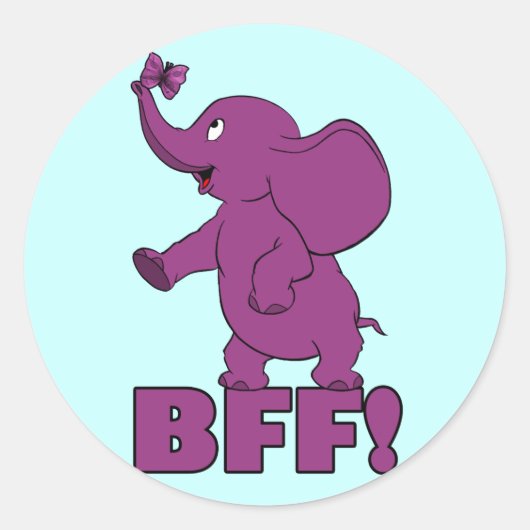 BESTE FREUNDIN! RUNDER AUFKLEBER (Vorderseite)