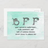 BESTE FREUNDIN Spaß Postkarte (Vorne/Hinten)