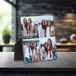 Beste Freundin Trendy Typografie 4 Foto Erinnerung Fotoplatte