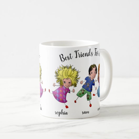 Beste Freundin und Junge Kaffeetasse (VorderseiteRechts)