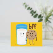 Beste Freundin von Milch und Cookies Postkarte (Stehend Vorderseite)