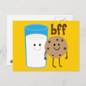 Beste Freundin von Milch und Cookies Postkarte (Vorne/Hinten)
