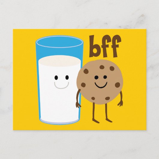 Beste Freundin von Milch und Cookies Postkarte (Vorderseite)