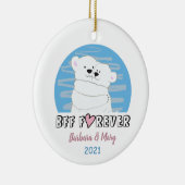 BESTE FREUNDIN Weihnachten Keramik Ornament (Rechts)