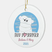 BESTE FREUNDIN Weihnachten Keramik Ornament (Links)