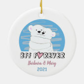 BESTE FREUNDIN Weihnachten Keramik Ornament (Hinten)