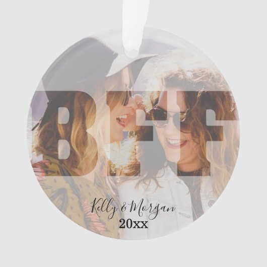 BESTE FREUNDIN Weihnachtsschmuck Ornament (Vorderseite)