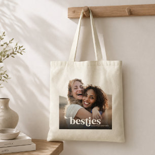 Beste Freundinnen Benutzerdefiniertes Foto Tragetasche