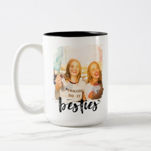Beste Freundinnen Benutzerdefiniertes Foto Zweifarbige Tasse