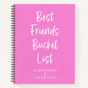 Beste Freundinnen Bucket List Personalisiert Girly Notizblock