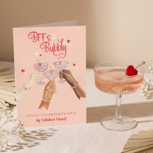 Beste-Freundinnen-Cocktail-Cheer Frohen Galentine' Feiertagskarte