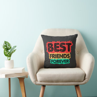 BESTE FREUNDINNEN FÜR IMMER RETRO-FREUNDE, FREUNDS KISSEN