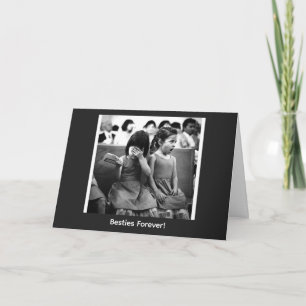 Beste Freundinnen für immer Vintage-Foto-Gruß Karte