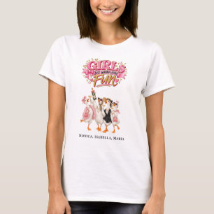 Beste Freundinnen Gänse Mädchen wollen nur Spaß ha T-Shirt