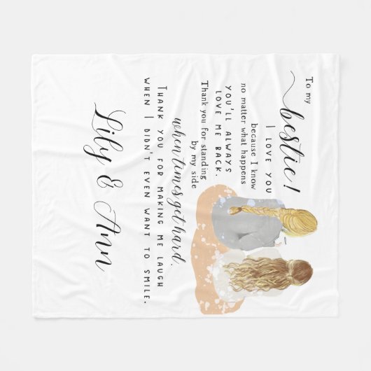 Beste Freundinnen - Geschenke Bestie BESTE FREUNDI Fleecedecke (Vorderseite (Horizontal))