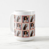Beste Freundinnen Patchwork Zwei Foto Quadrate Kaffeetasse (Vorderseite Links)