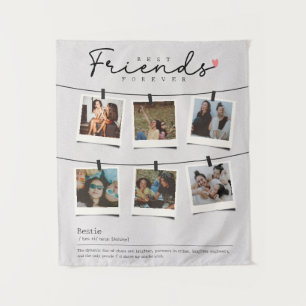 Beste Freundinnen Personalisiertes Geschenk Foto Wandteppich